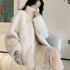 Emangoo Winter Thick Faux Fur Coat