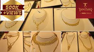 tanishq gold necklace design with