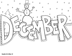 december coloring pages doodle art alley