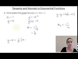 normals to exponential functions