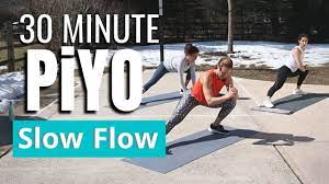 30 min piyo slow yoga flow at home