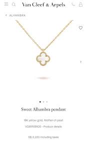 vca sweet alhambra pendant luxury