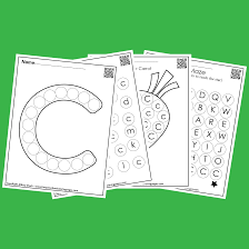 letter c dot markers free coloring
