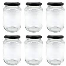 Round Glass Jar 500 Ml Swl 6 Nos Set