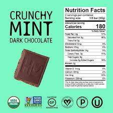 hu crunchy mint organic dark chocolate