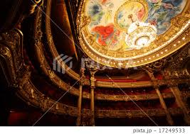 paris opera seat and ceiling painting
