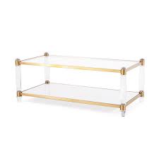 Gold And Acrylic Coffee Table 58