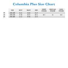 Columbia Pants Size Chart Best Picture Of Chart Anyimage Org