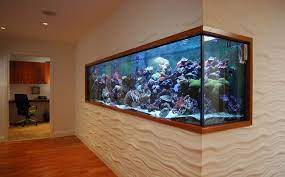 Home aquarium. | Home aquarium, Aquarium design, Wall aquarium gambar png