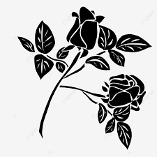 black rose silhouette png images black