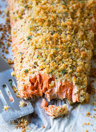 oven baked salmon with parmesan crust