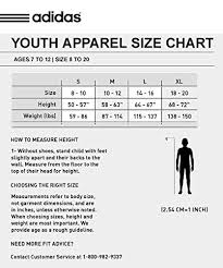 Adidas Girls Size Chart Www Bedowntowndaytona Com