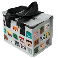 Rpet Cool Bag Lunch Bag Minecraft Faces