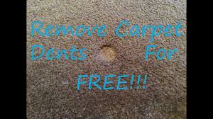 carpet dents and divots how to easily