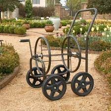 steel cart garden hose reel