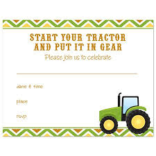 Farm Tractor Fill In Birthday Invitations And Envelopes 24 Count