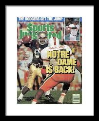 Rice is perhaps best remembered as the dynamic option quarterback of the university of notre dame's 1988. Notre Dame Is Back Tony Rice Leads The Irish Past No 1 Sports Illustrated Cover Framed Print By Sports Illustrated
