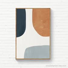 Buy Abstract Shapes Print Terracotta