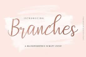 Branches Handwritten Script Wedding Font Wedding Font