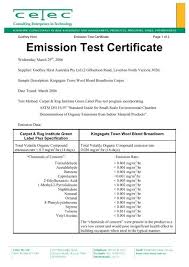 voc test certificate frey hirst