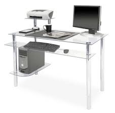 Shop today online, in stores or buy online and pick up in store. Clear Glass Desks For Computers Glass Desk Office Computer Desks For Home Cool Office Desk
