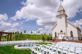 outdoor wedding set up with near chapel at discovery park wedding venues nashville tn