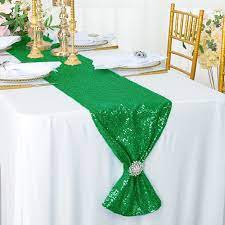 emerald sequin table runners whole