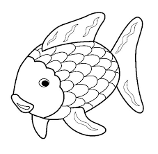 rainbow fish free to use coloring page
