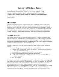 March 17, 2010march 17, 2010 admin summary. Pdf Summary Of Findings Tables