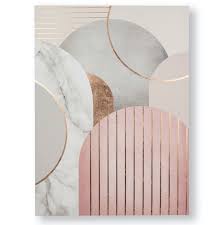 Pink And Grey Art Deco Canvas