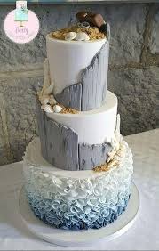 From ruffles and ombre to cute little beach chair cake toppers and edible sand, check out our 50 beach themed wedding cakes.and a few other fun desserts too. 180 Beach Cakes Ideas Beach Cakes Cupcake Cakes Cake