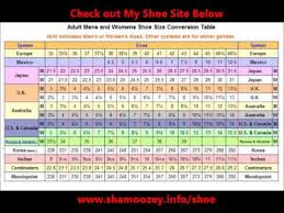 How To Convert Shoe Sizes From Other Countries Mens And