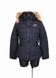 Details About Hollister Womens Jacket Warmed Fur Hood Belt Size 34
