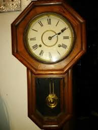 Antique Regulator 2 Key Hole Wall Clock