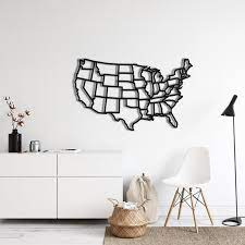 States Of America Map Metal Usa Map