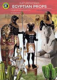 Egyptian Anubis On Base 8ft Sculptures