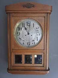 Wall Clock Junghans Art Deco Wood