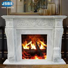 White Fireplace Mantel Marble