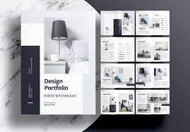 free indesign modern interior portfolio