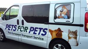 Availability of a luxury ground pet transport service. Pets For Pets Pan European Transportation Service For Pets Home