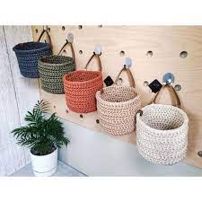 Crochet Hanging Basket Storage Basket