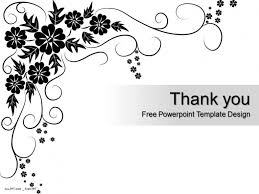 Thank you clipart template for powerpoint free powerpoint templates. Black Floral Pattern Powerpoint Template Design Daily Update