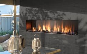 Vent Free Linear Outdoor Fireplace