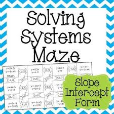 Equations Maze Slope Intercept Form