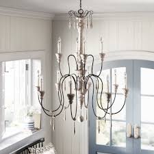 12 Light Candle Style Chandelier With Beaded Accents Reviews Birch Lane