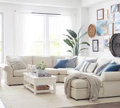 4 piece chaise sectional with wedge