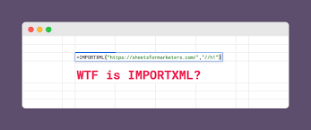 how to use importxml in google sheets