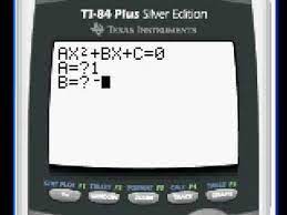 Quadratic Equations On The Ti 83 Ti