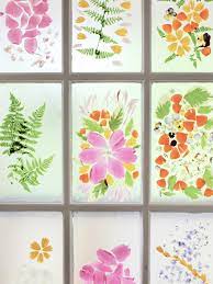 Flower Petal Stained Glass Door A