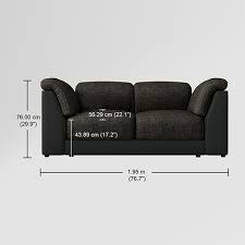 broadway v2 2 seater fabric sofa in